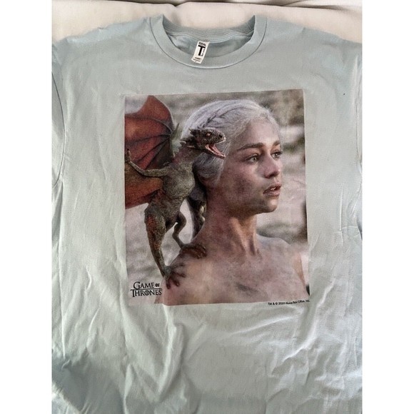 Game Of Thrones House Of Dragon White T Shirt Size Large - Picture 1 of 9